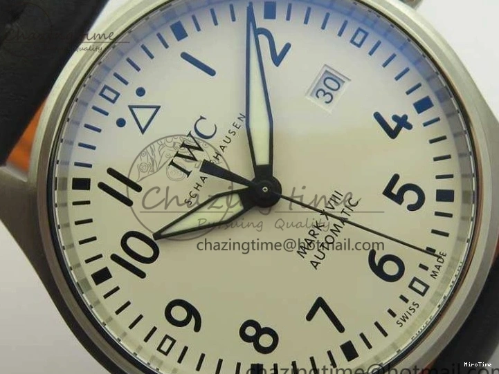 MIROTIME 0418 Efficient Mark XVIII Le Petit Prince IW327001 SS MKS 1:1 Best Edition White Dial On Leather Strap MIYOTA9015 V 7220